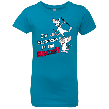 T-Shirts Turquoise / YXS Singing In The Brain Girls Premium T-Shirt