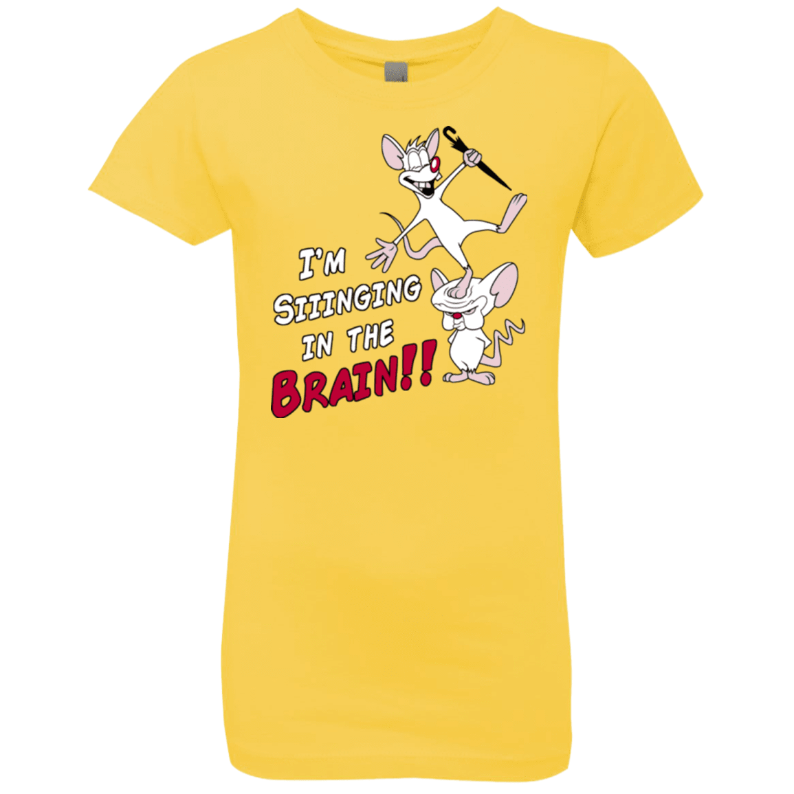 T-Shirts Vibrant Yellow / YXS Singing In The Brain Girls Premium T-Shirt