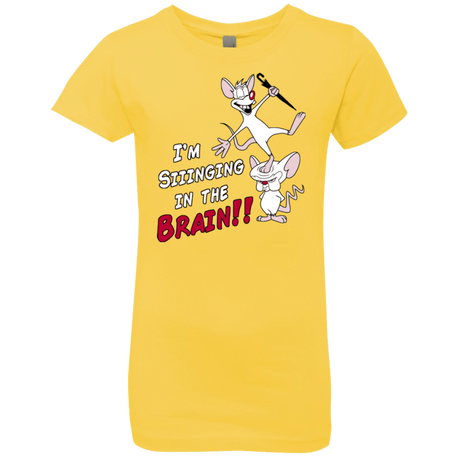 T-Shirts Vibrant Yellow / YXS Singing In The Brain Girls Premium T-Shirt