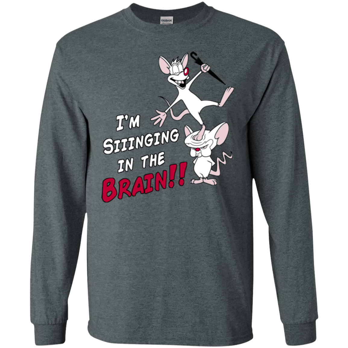 T-Shirts Dark Heather / S Singing In The Brain Men's Long Sleeve T-Shirt