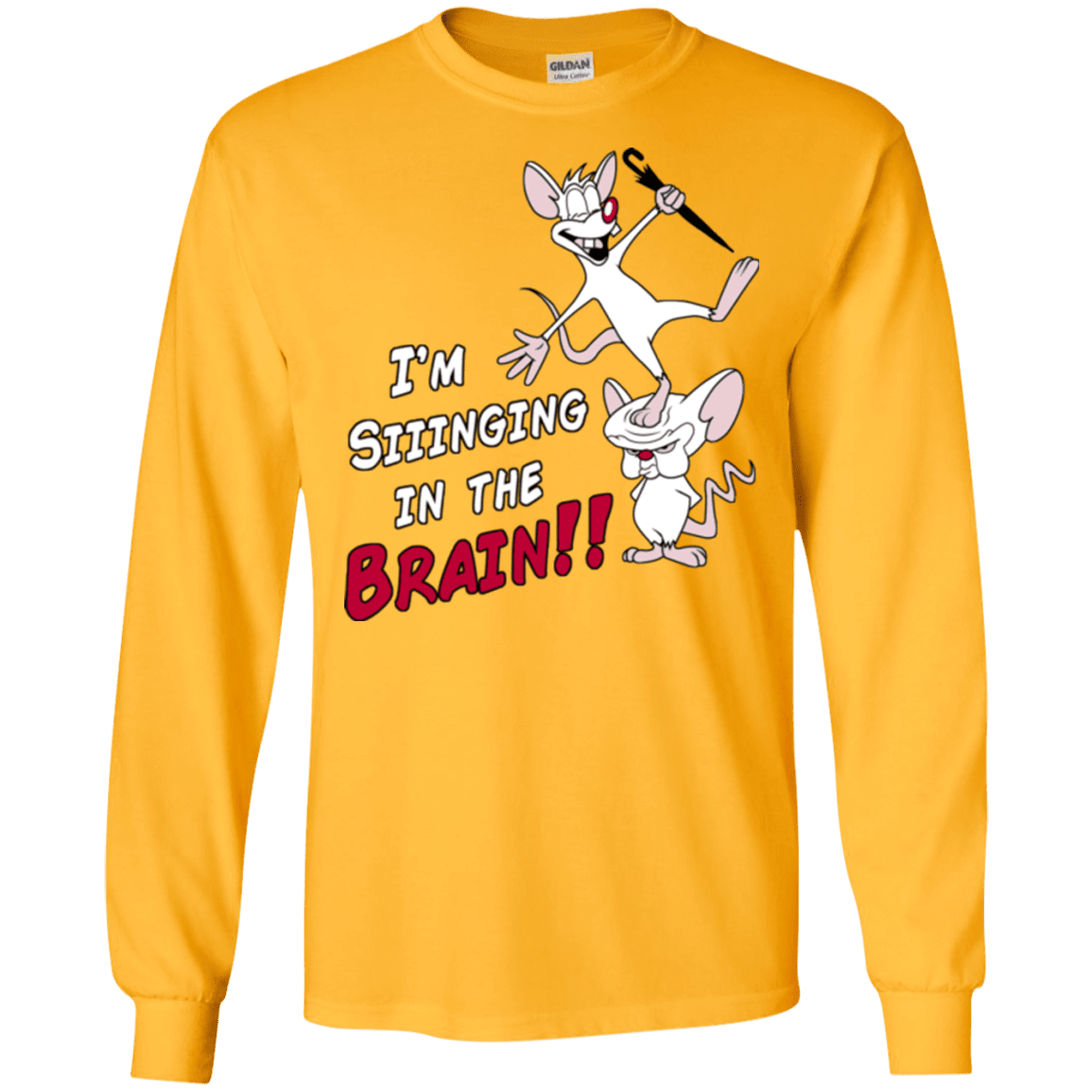 T-Shirts Gold / S Singing In The Brain Men's Long Sleeve T-Shirt