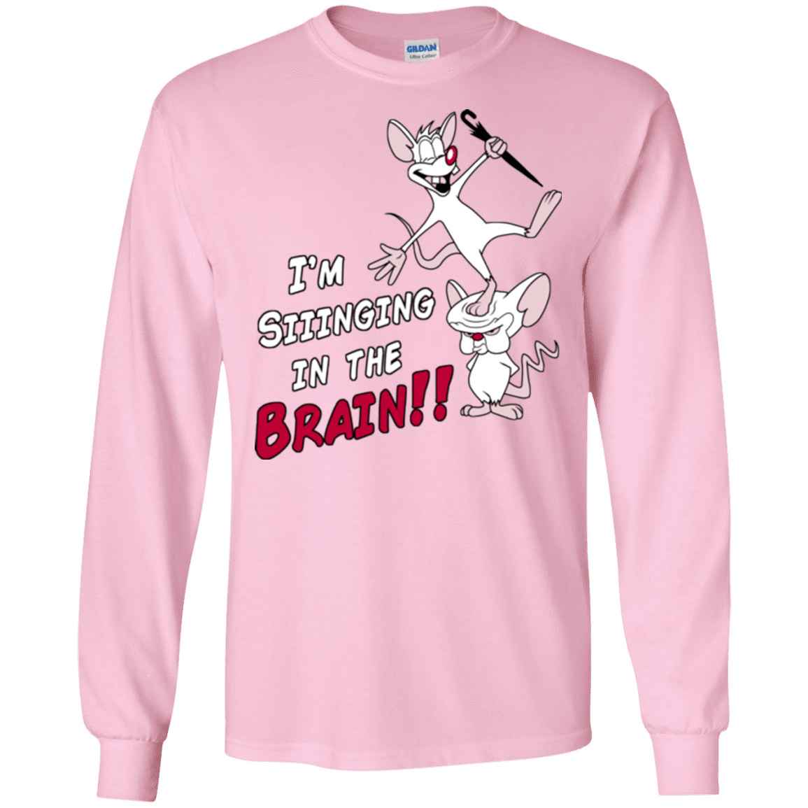 T-Shirts Light Pink / S Singing In The Brain Men's Long Sleeve T-Shirt