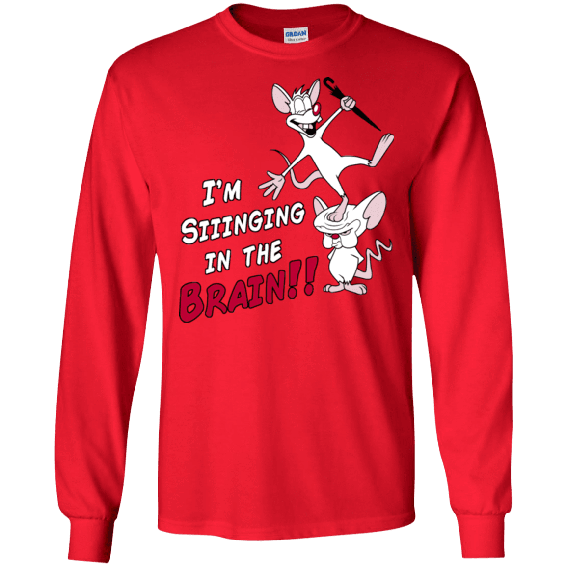 T-Shirts Red / S Singing In The Brain Men's Long Sleeve T-Shirt