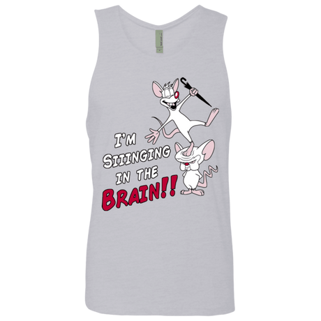 T-Shirts Heather Grey / S Singing In The Brain Men's Premium Tank Top