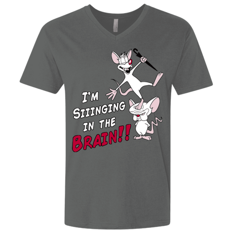 T-Shirts Heavy Metal / X-Small Singing In The Brain Men's Premium V-Neck