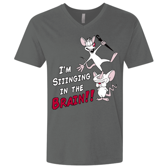 T-Shirts Heavy Metal / X-Small Singing In The Brain Men's Premium V-Neck