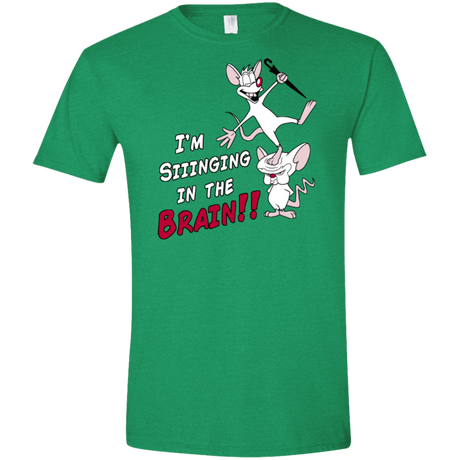 T-Shirts Heather Irish Green / S Singing In The Brain Men's Semi-Fitted Softstyle
