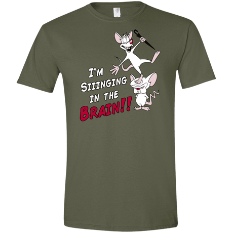 T-Shirts Military Green / S Singing In The Brain Men's Semi-Fitted Softstyle