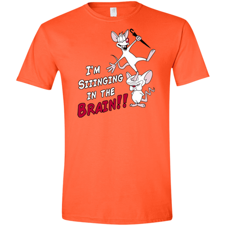 T-Shirts Orange / S Singing In The Brain Men's Semi-Fitted Softstyle