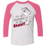 T-Shirts Heather White/Vintage Pink / X-Small Singing In The Brain Men's Triblend 3/4 Sleeve