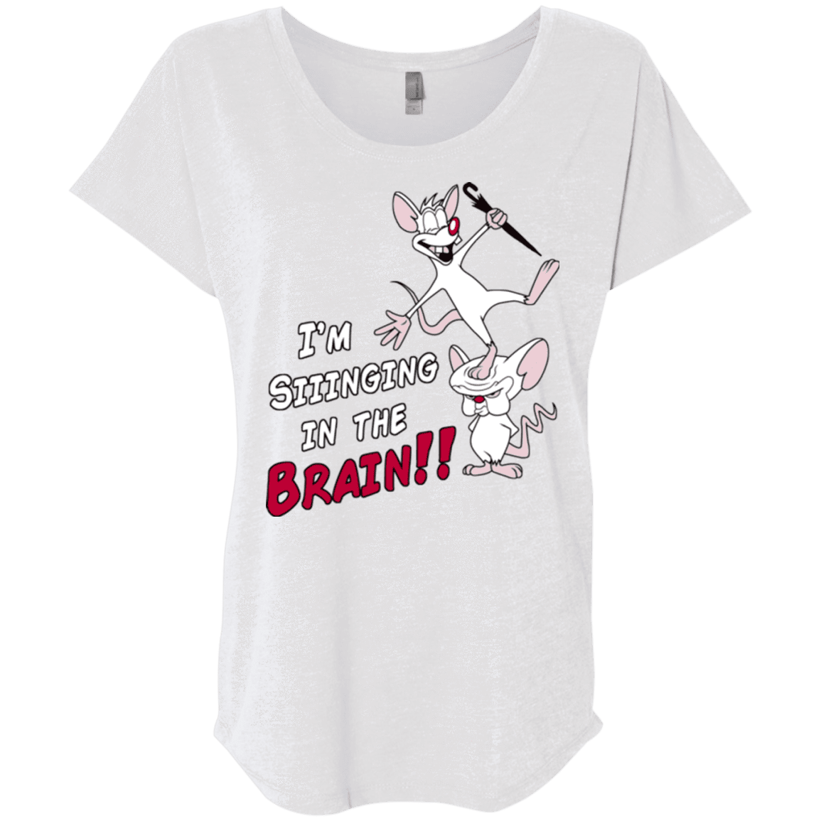 T-Shirts Heather White / X-Small Singing In The Brain Triblend Dolman Sleeve