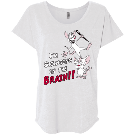 T-Shirts Heather White / X-Small Singing In The Brain Triblend Dolman Sleeve