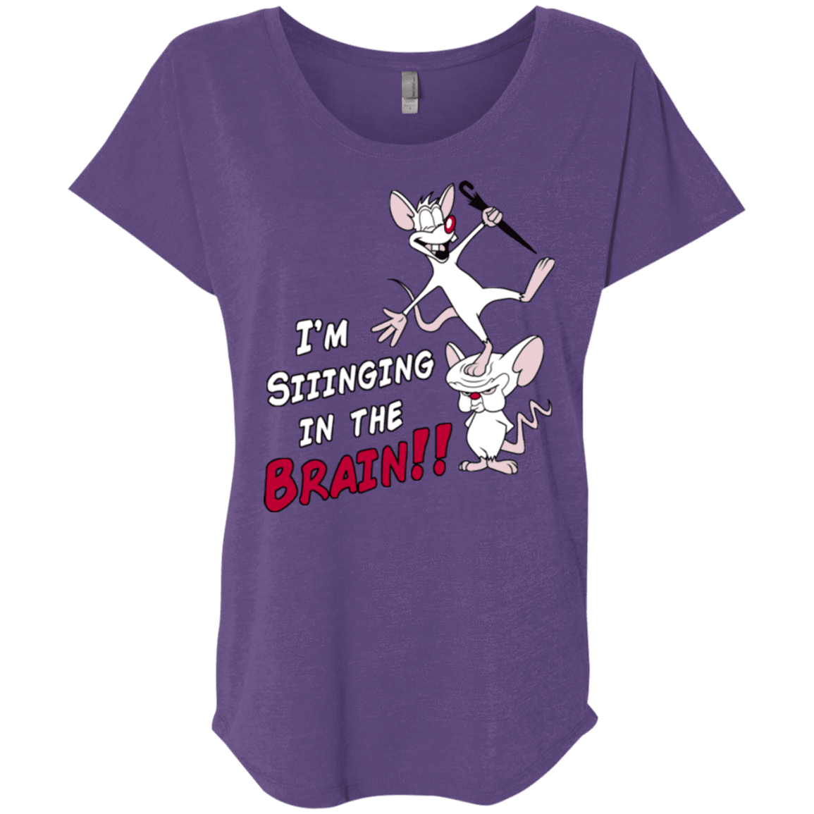 T-Shirts Purple Rush / X-Small Singing In The Brain Triblend Dolman Sleeve