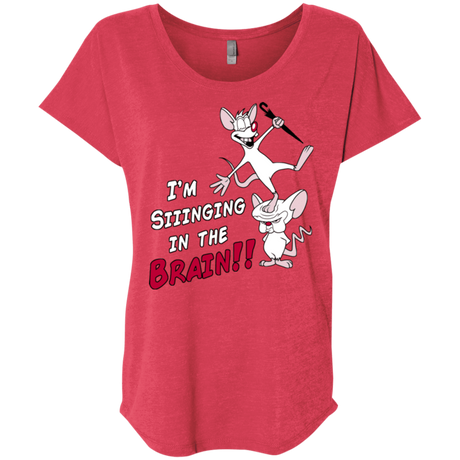 T-Shirts Vintage Red / X-Small Singing In The Brain Triblend Dolman Sleeve