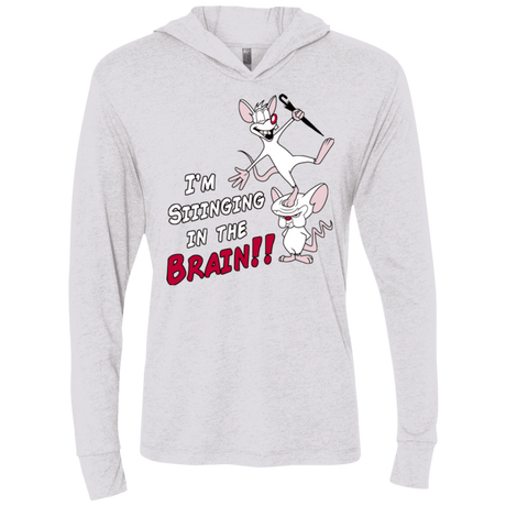 T-Shirts Heather White / X-Small Singing In The Brain Triblend Long Sleeve Hoodie Tee