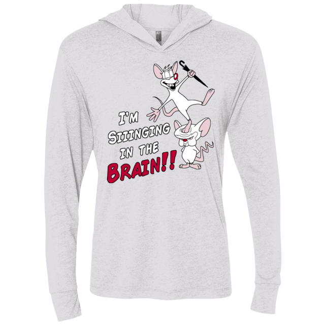 T-Shirts Heather White / X-Small Singing In The Brain Triblend Long Sleeve Hoodie Tee