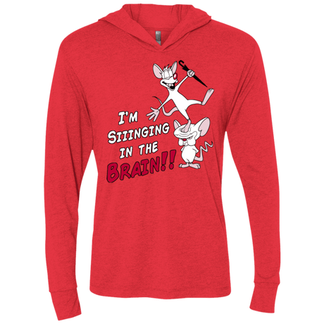 T-Shirts Vintage Red / X-Small Singing In The Brain Triblend Long Sleeve Hoodie Tee