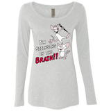 T-Shirts Heather White / S Singing In The Brain Women's Triblend Long Sleeve Shirt