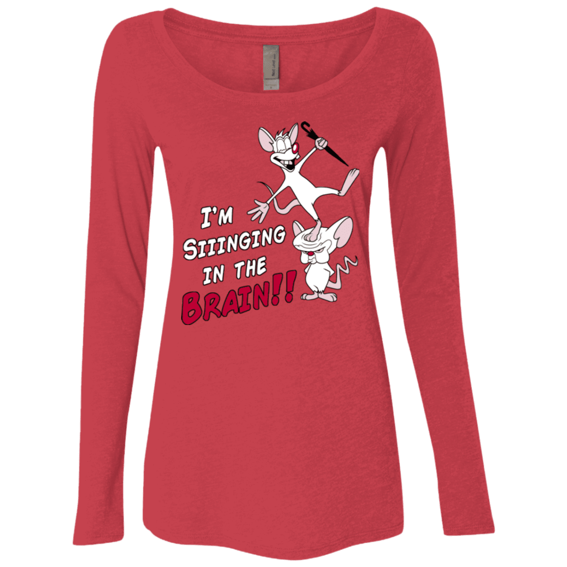 T-Shirts Vintage Red / S Singing In The Brain Women's Triblend Long Sleeve Shirt
