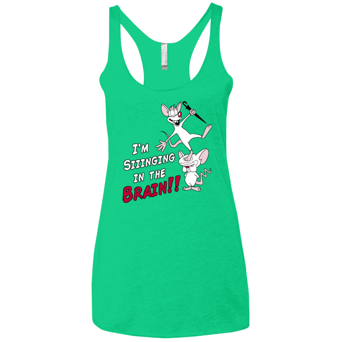 T-Shirts Envy / X-Small Singing In The Brain Women's Triblend Racerback Tank