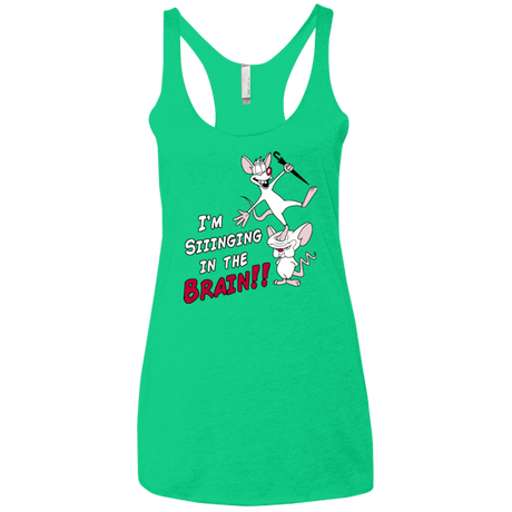 T-Shirts Envy / X-Small Singing In The Brain Women's Triblend Racerback Tank