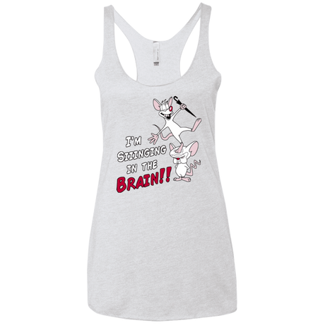 T-Shirts Heather White / X-Small Singing In The Brain Women's Triblend Racerback Tank