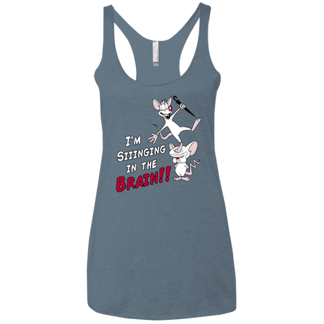 T-Shirts Indigo / X-Small Singing In The Brain Women's Triblend Racerback Tank