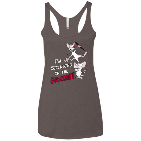 T-Shirts Macchiato / X-Small Singing In The Brain Women's Triblend Racerback Tank