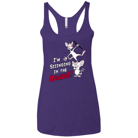 T-Shirts Purple Rush / X-Small Singing In The Brain Women's Triblend Racerback Tank