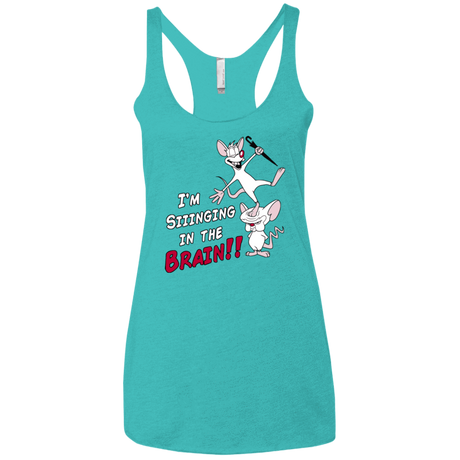 T-Shirts Tahiti Blue / X-Small Singing In The Brain Women's Triblend Racerback Tank