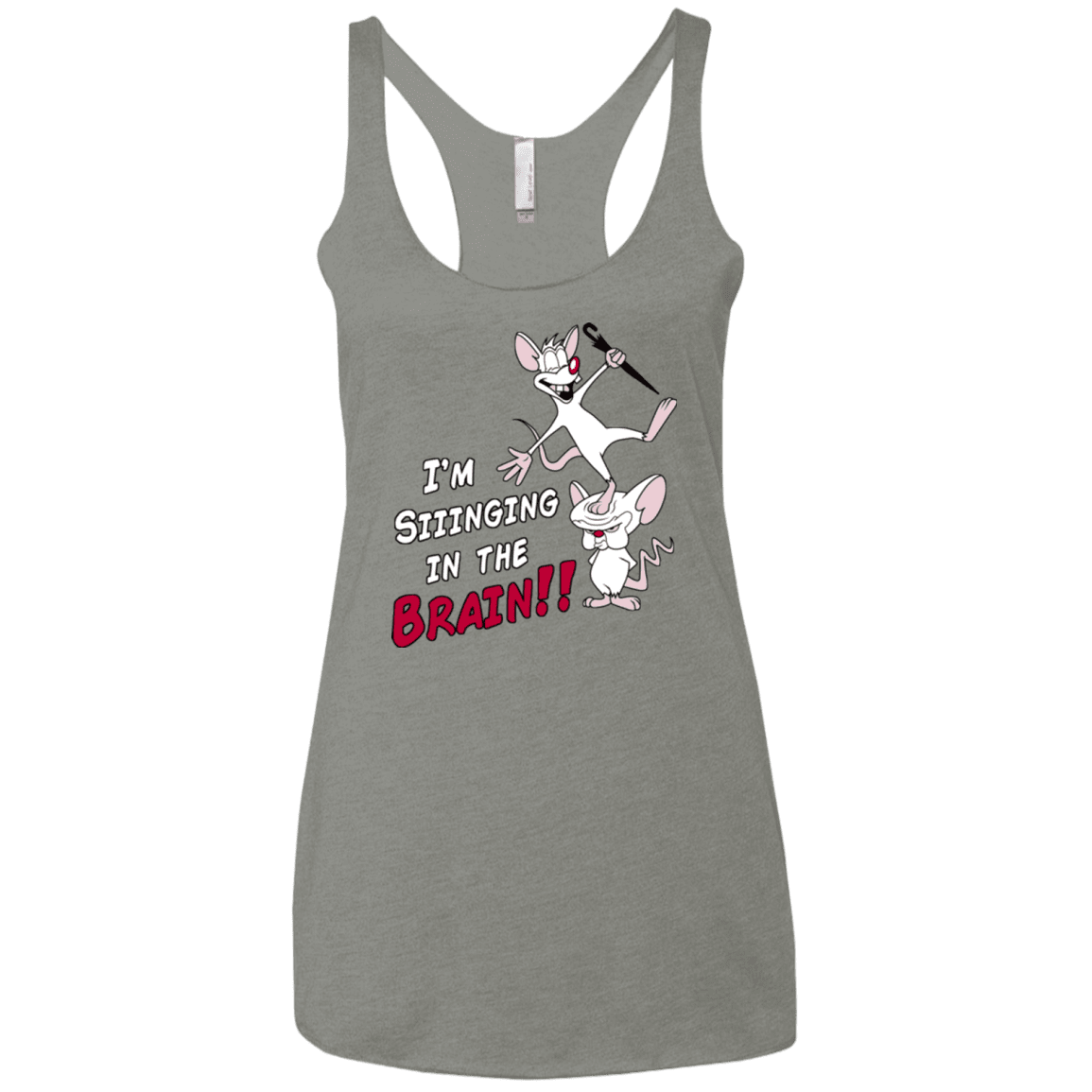 T-Shirts Venetian Grey / X-Small Singing In The Brain Women's Triblend Racerback Tank
