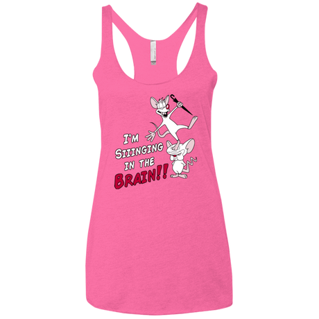 T-Shirts Vintage Pink / X-Small Singing In The Brain Women's Triblend Racerback Tank