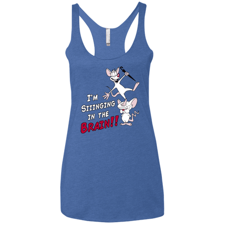 T-Shirts Vintage Royal / X-Small Singing In The Brain Women's Triblend Racerback Tank