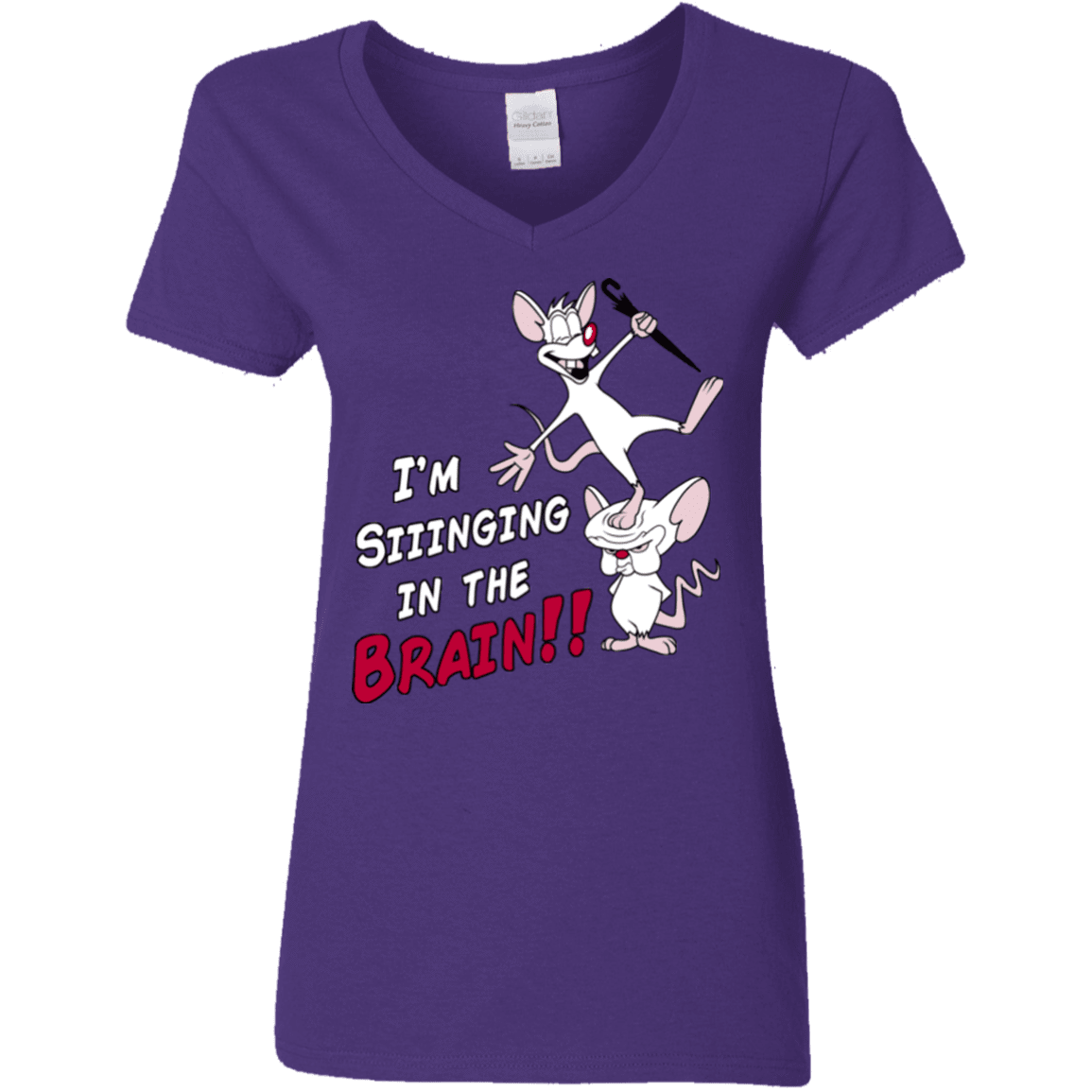 T-Shirts Purple / S Singing In The Brain Women's V-Neck T-Shirt