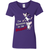 T-Shirts Purple / S Singing In The Brain Women's V-Neck T-Shirt