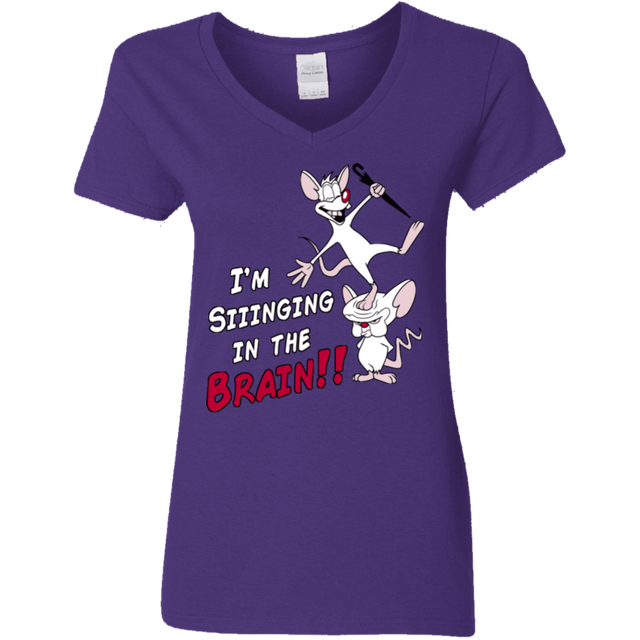 T-Shirts Purple / S Singing In The Brain Women's V-Neck T-Shirt