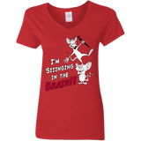 T-Shirts Red / S Singing In The Brain Women's V-Neck T-Shirt