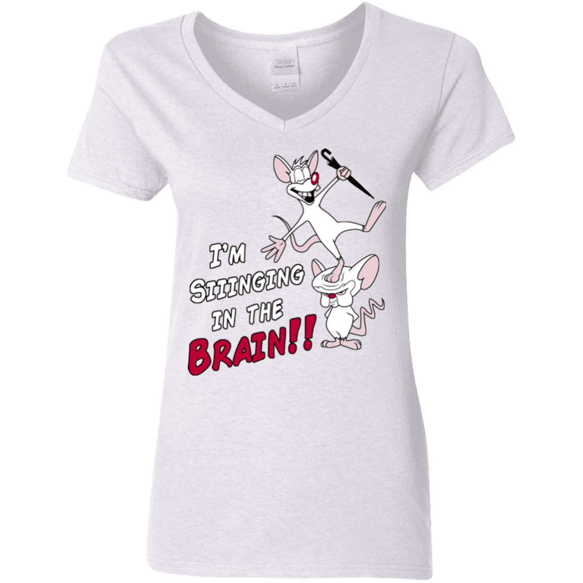 T-Shirts White / S Singing In The Brain Women's V-Neck T-Shirt