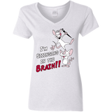 T-Shirts White / S Singing In The Brain Women's V-Neck T-Shirt