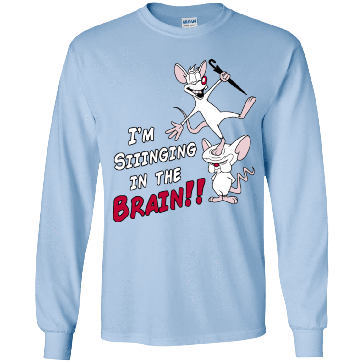 T-Shirts Light Blue / YS Singing In The Brain Youth Long Sleeve T-Shirt