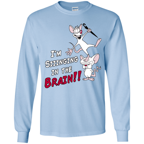 T-Shirts Light Blue / YS Singing In The Brain Youth Long Sleeve T-Shirt
