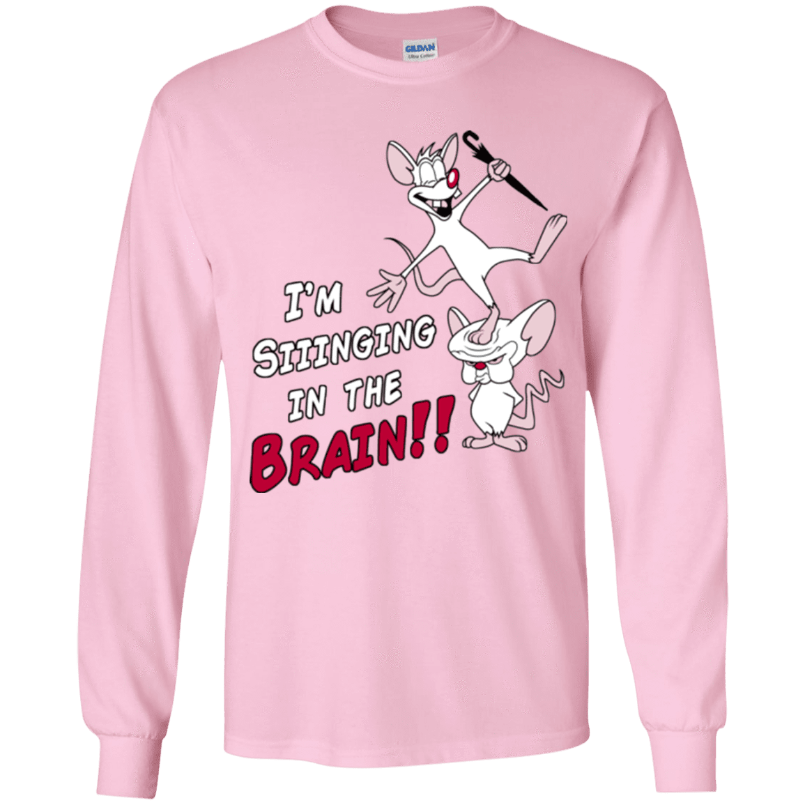 T-Shirts Light Pink / YS Singing In The Brain Youth Long Sleeve T-Shirt