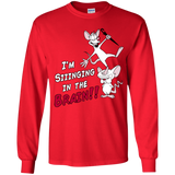 T-Shirts Red / YS Singing In The Brain Youth Long Sleeve T-Shirt