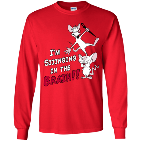 T-Shirts Red / YS Singing In The Brain Youth Long Sleeve T-Shirt