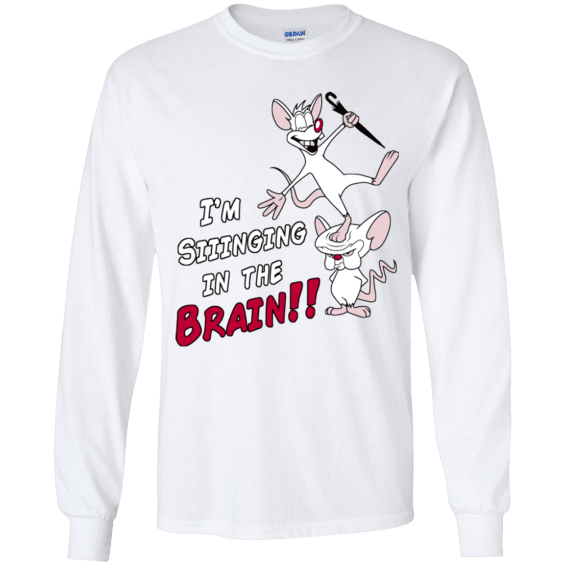 T-Shirts White / YS Singing In The Brain Youth Long Sleeve T-Shirt