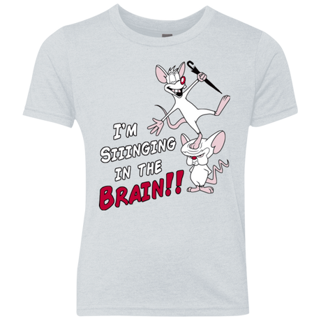 T-Shirts Heather White / YXS Singing In The Brain Youth Triblend T-Shirt