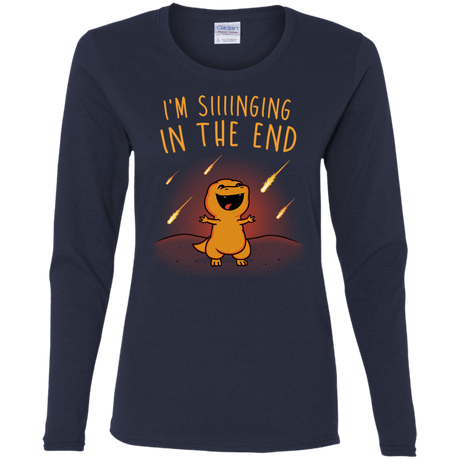 T-Shirts Navy / S Singing in the End Women's Long Sleeve T-Shirt