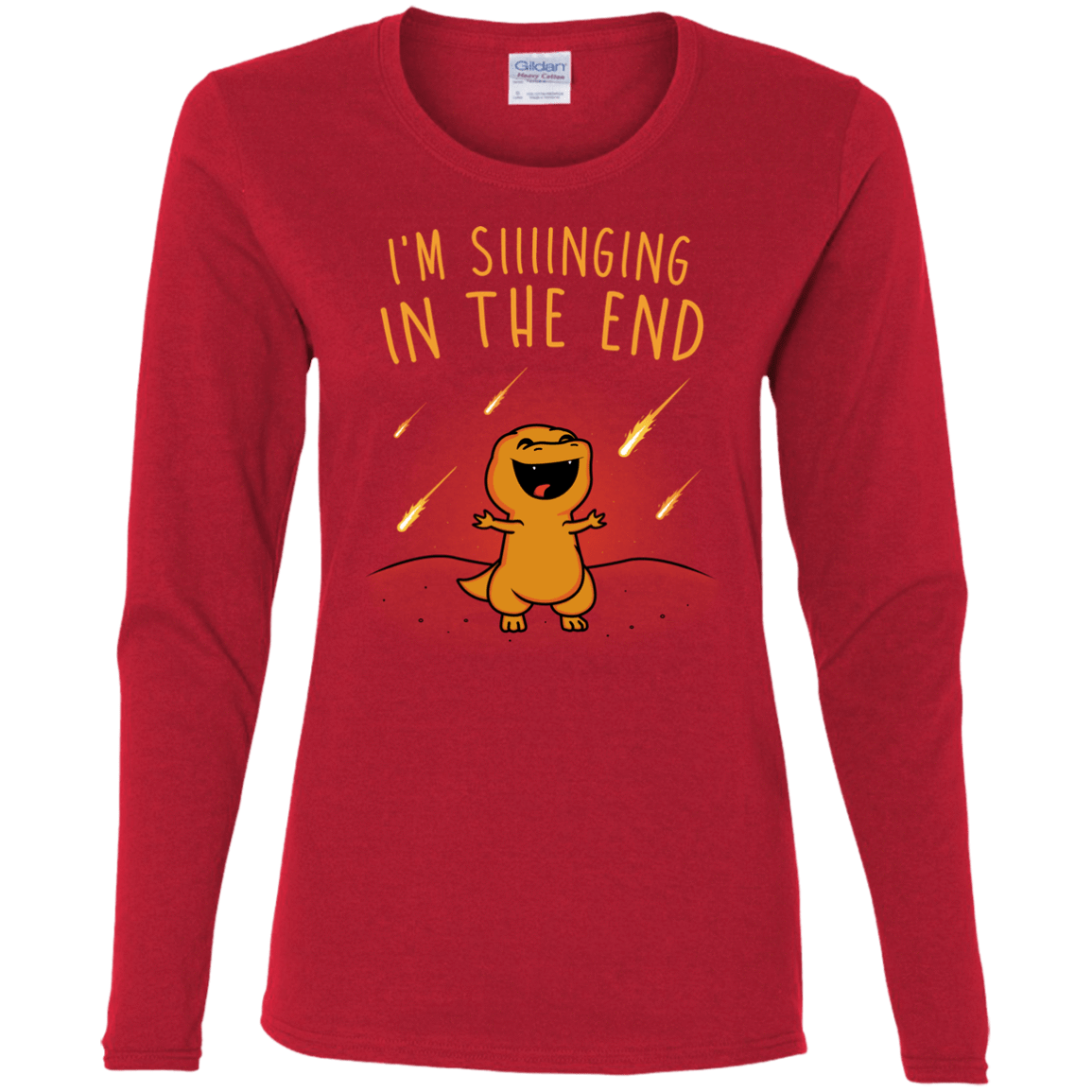 T-Shirts Red / S Singing in the End Women's Long Sleeve T-Shirt