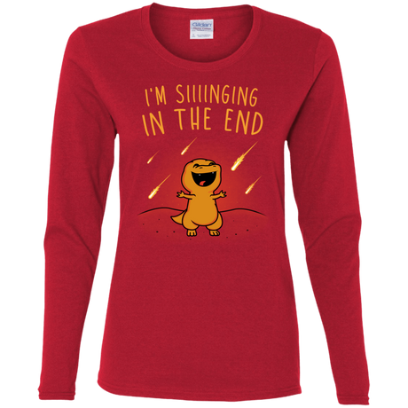 T-Shirts Red / S Singing in the End Women's Long Sleeve T-Shirt