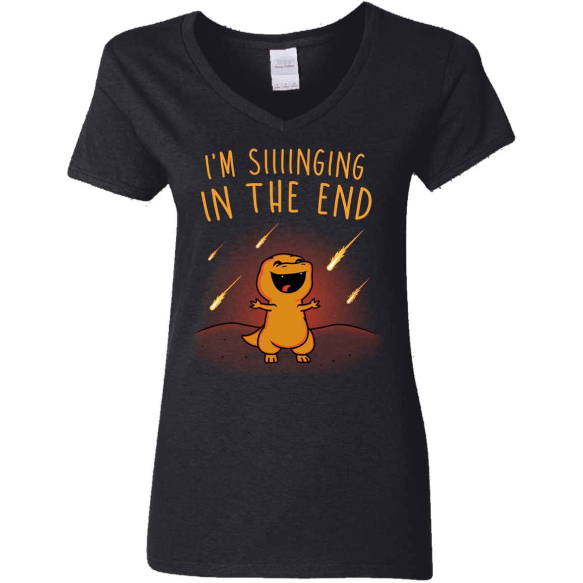 T-Shirts Black / S Singing in the End Women's V-Neck T-Shirt